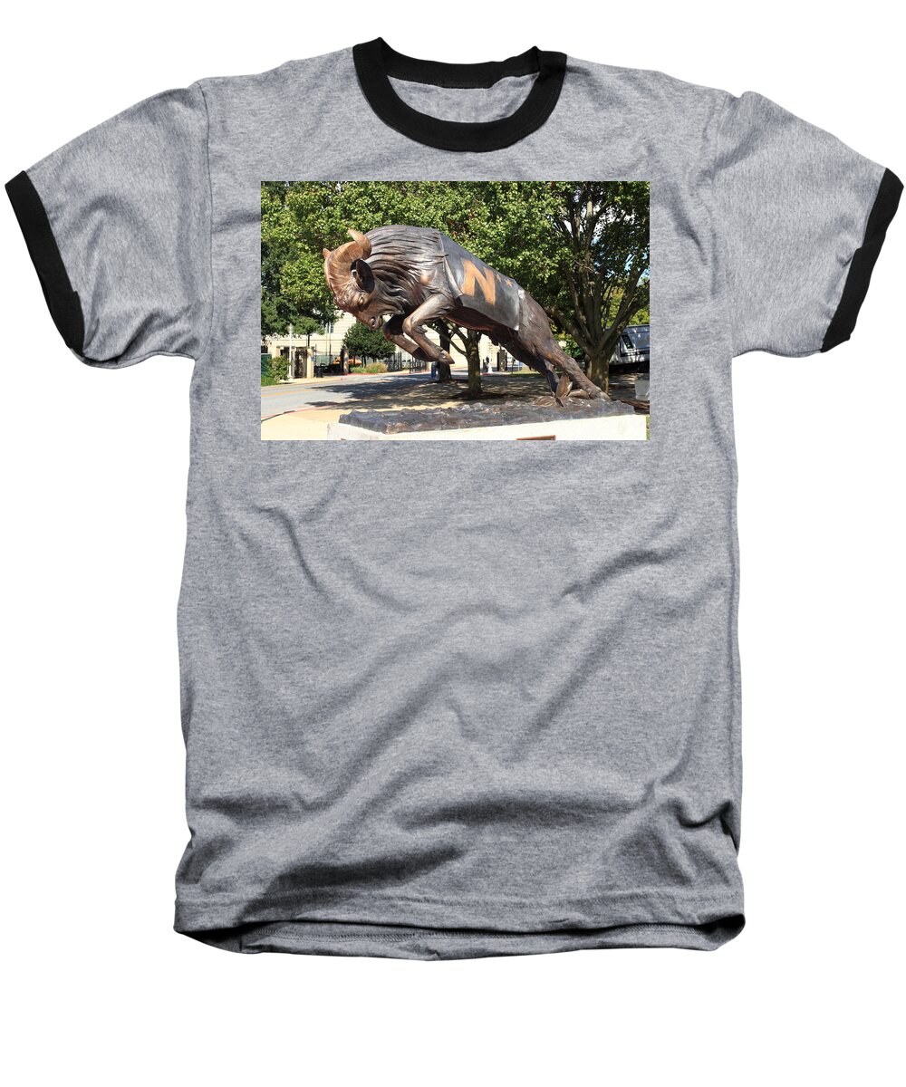 Bill Baseball T-Shirt featuring the photograph Bill the Goat - USNA by Lou Ford