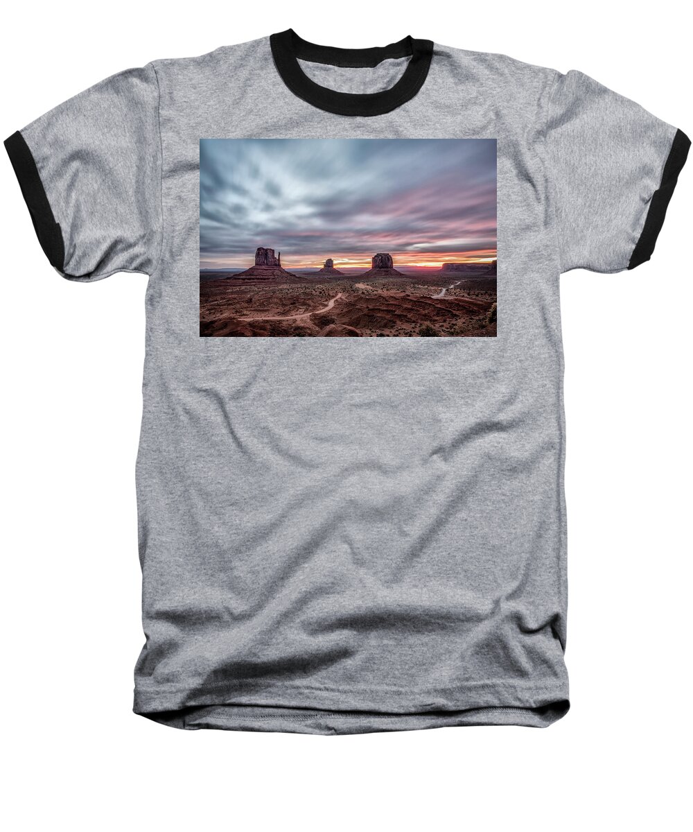 America Baseball T-Shirt featuring the photograph Blended Colors Over the Valley by Jon Glaser