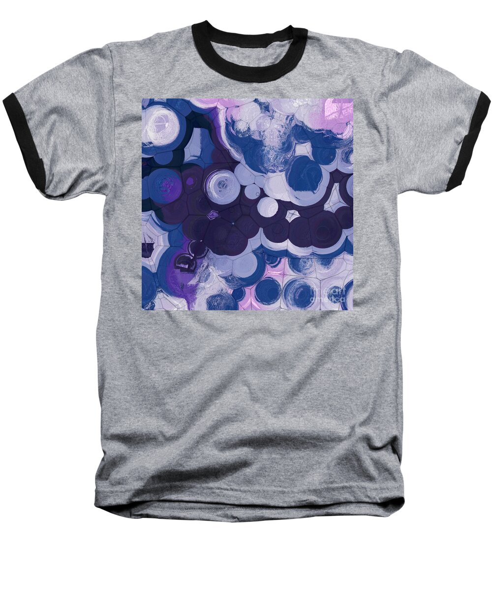 Abstract Baseball T-Shirt featuring the digital art Blobs - 11c2b by Variance Collections