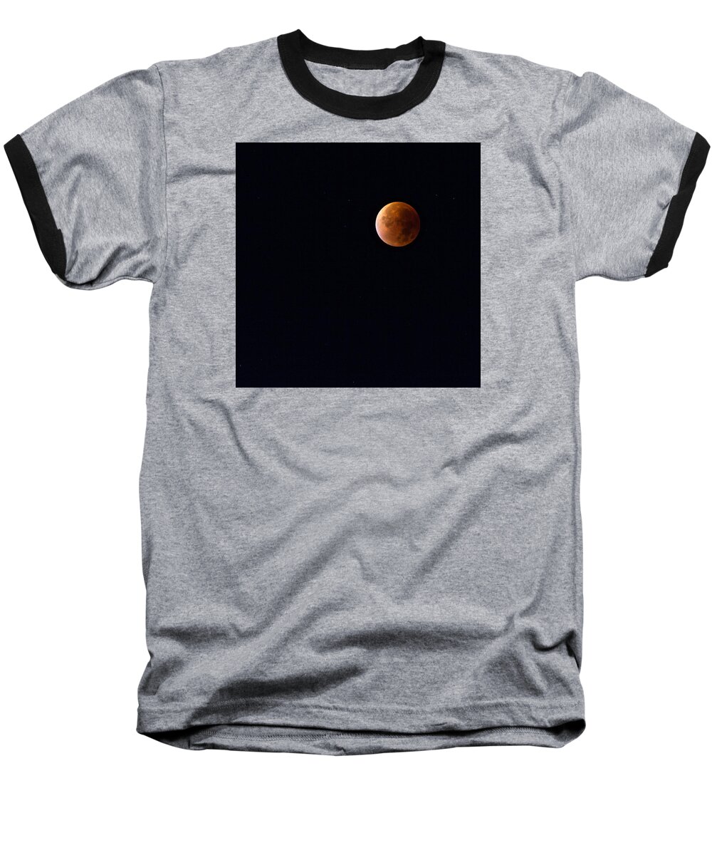 Blood Moon Baseball T-Shirt featuring the photograph Blood Moon by Andreas Levi