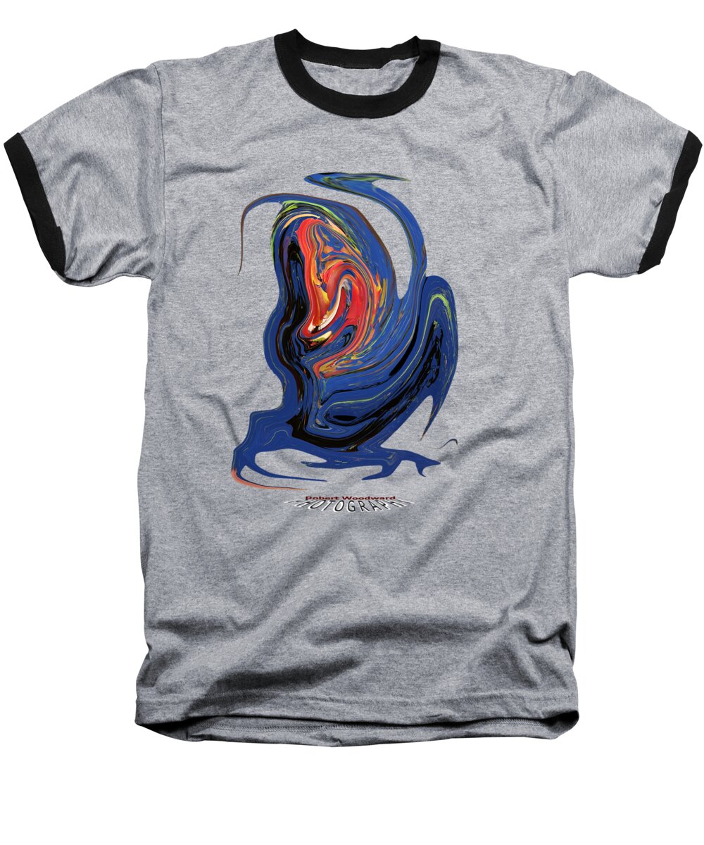 Distort Baseball T-Shirt featuring the photograph Blue Dragon Transparency by Robert Woodward