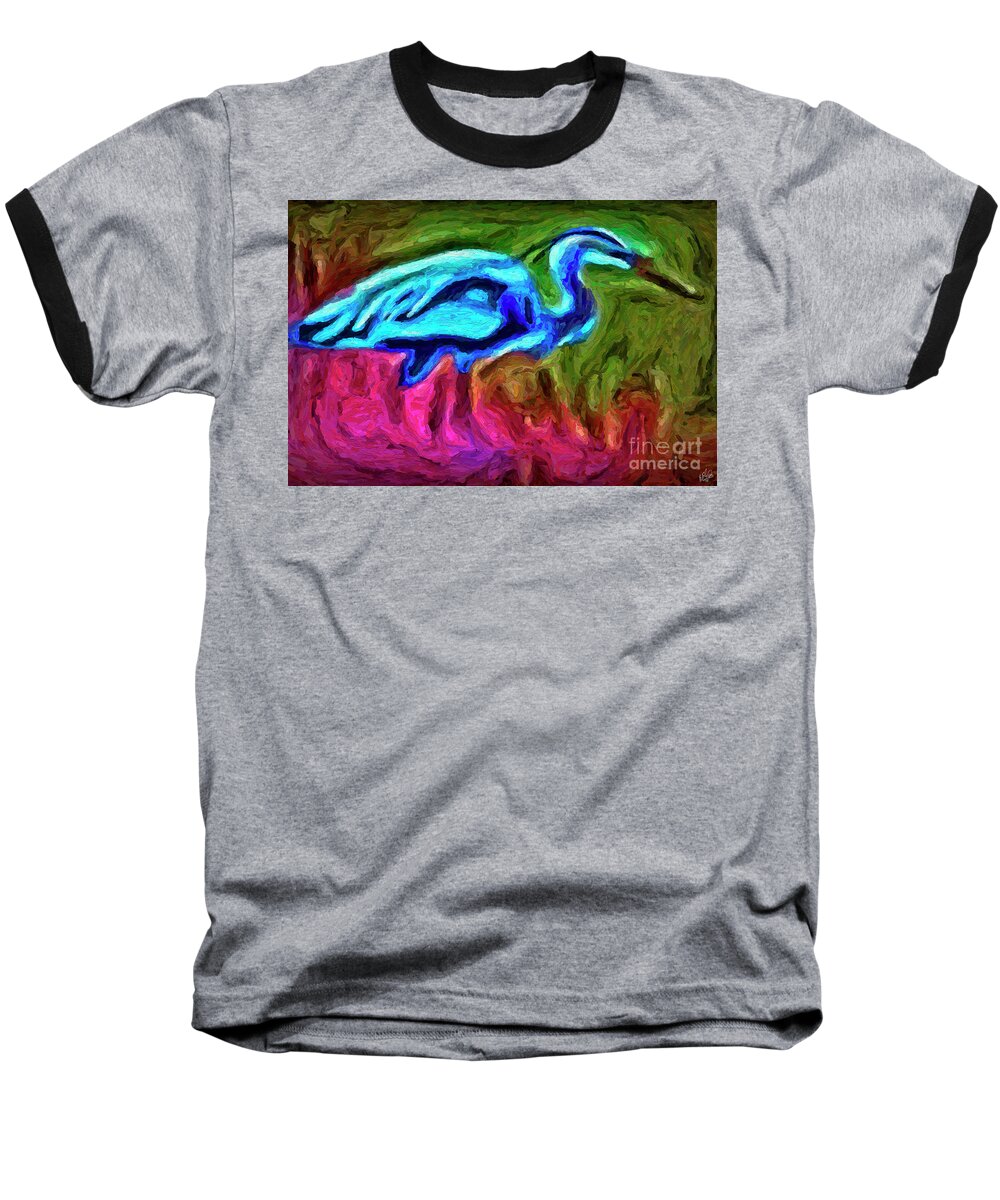  Baseball T-Shirt featuring the photograph Blue Heron by Walt Foegelle
