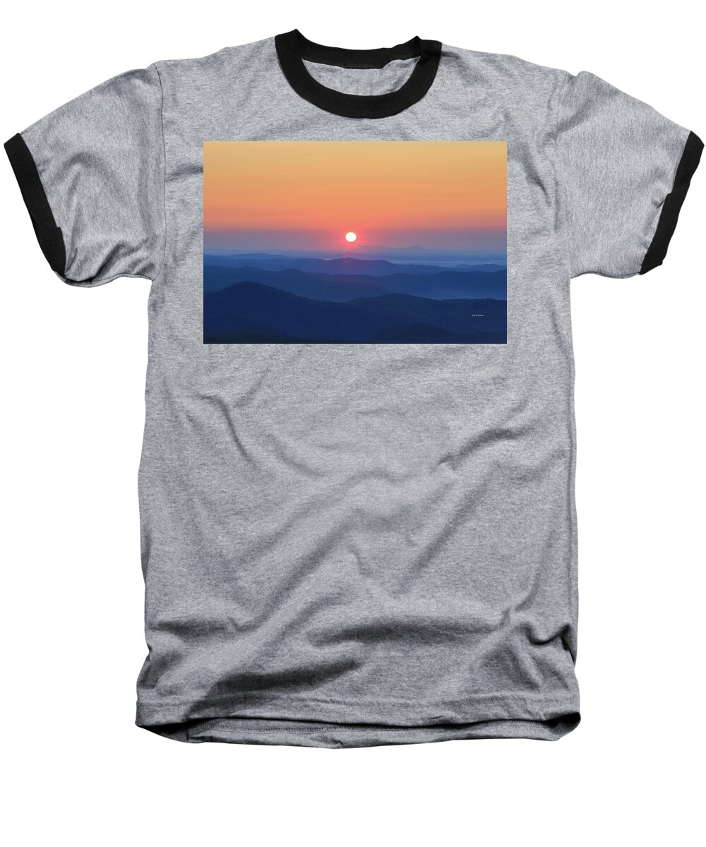 Blue Ridge Mountains Baseball T-Shirt featuring the photograph Blue Ridge Sunrise by Dale R Carlson