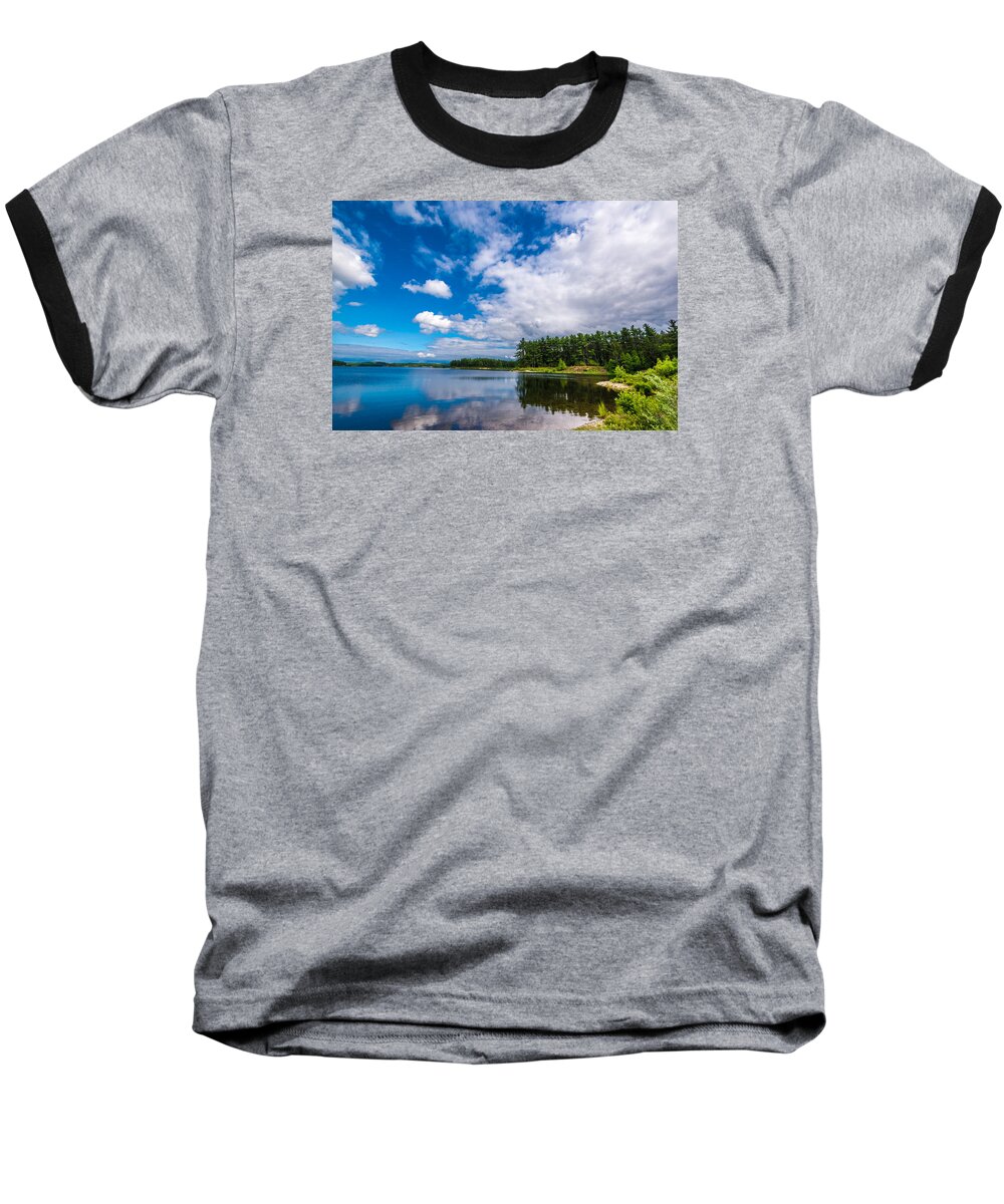 Blue Sky Baseball T-Shirt featuring the photograph Blue Skies by Robert McKay Jones