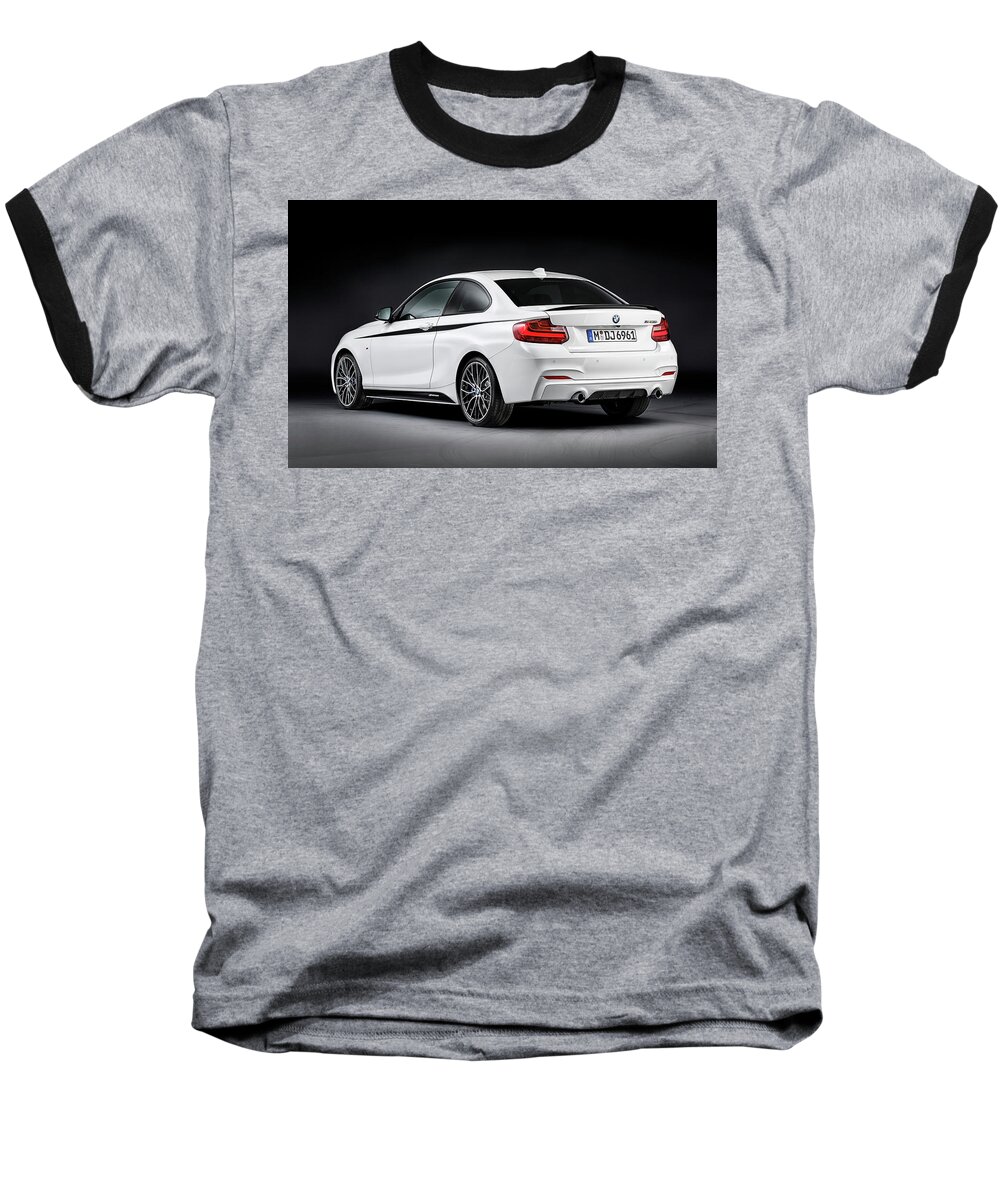 Bmw 2 Series Baseball T-Shirt featuring the digital art BMW 2 Series by Super Lovely