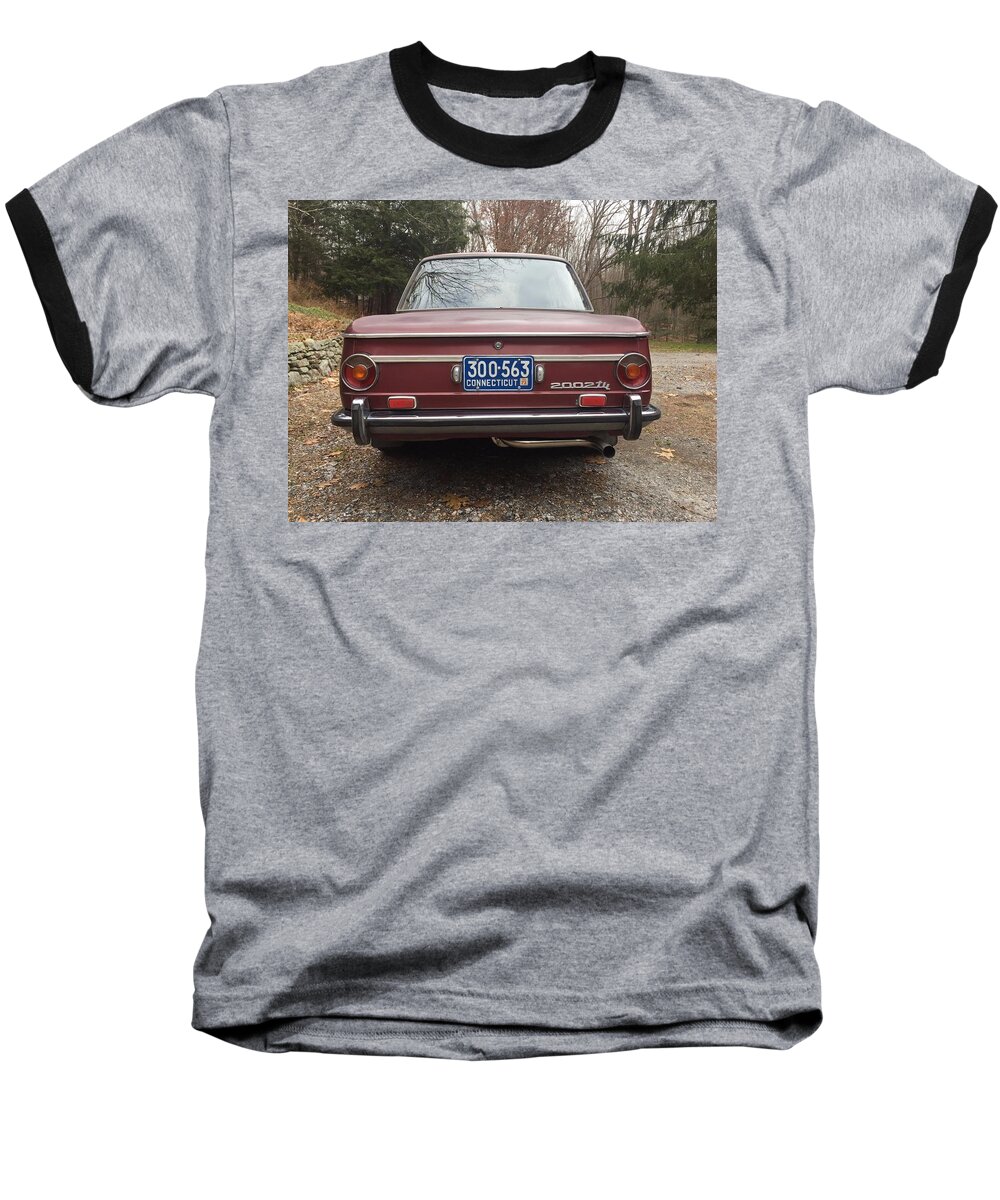 Bmw 2002tii Baseball T-Shirt featuring the photograph BMW 2002Tii by Jackie Russo