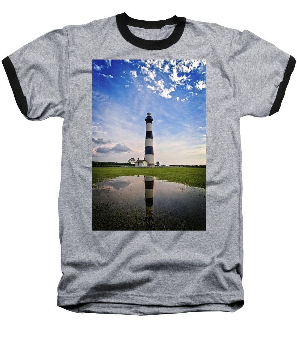Nc Baseball T-Shirt featuring the photograph Bodie Island Lighthouse by Alan Raasch