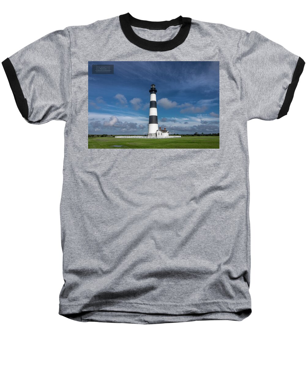 Lighthouse Baseball T-Shirt featuring the photograph Bodie Island Lighthouse by Paul Brooks