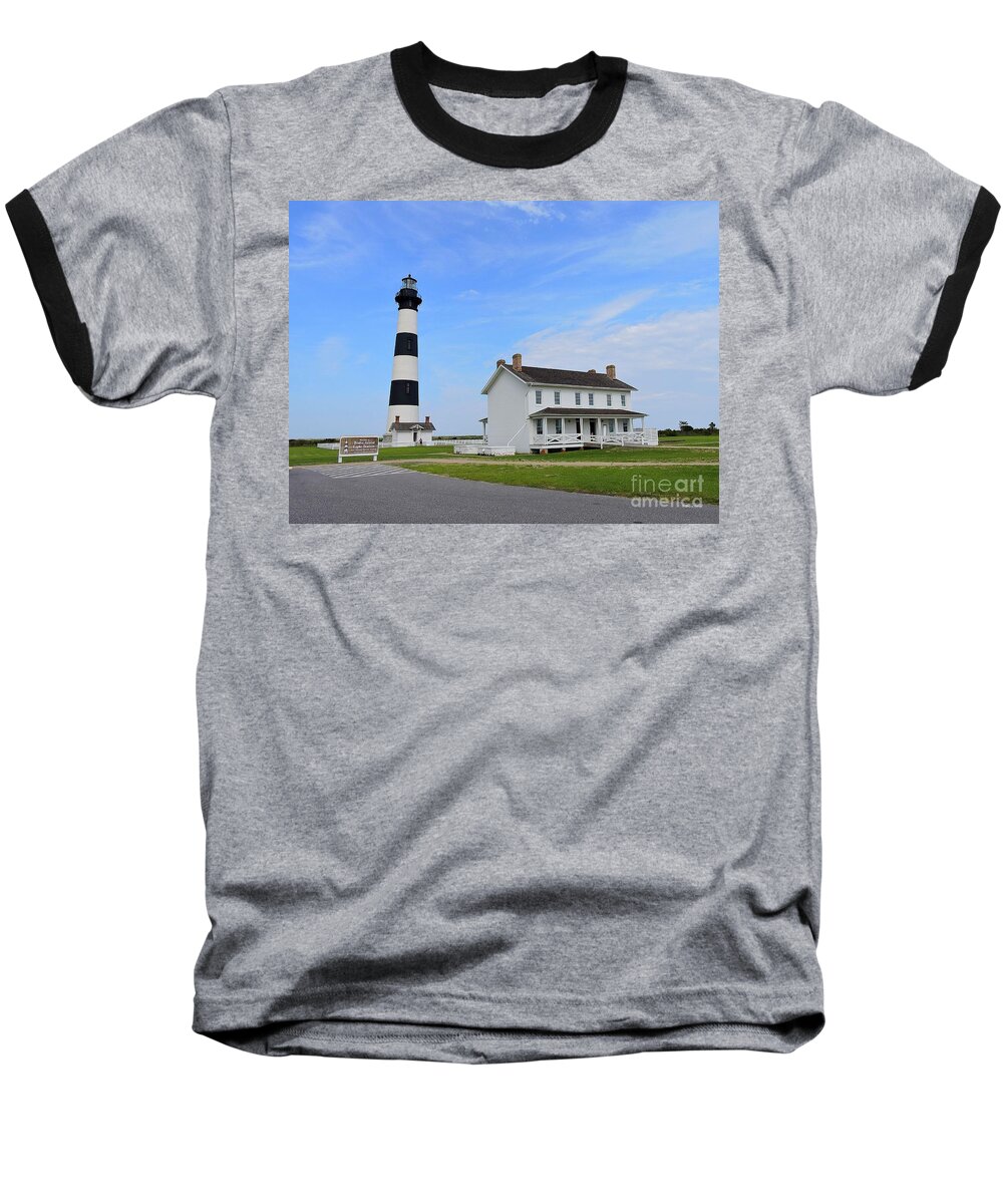 Art Baseball T-Shirt featuring the photograph Bodie Island Lighthouse by Shelia Kempf
