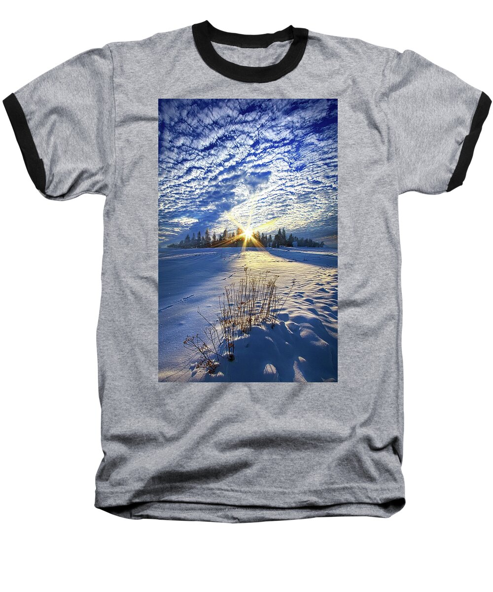 Clouds Baseball T-Shirt featuring the photograph Born As We Are by Phil Koch