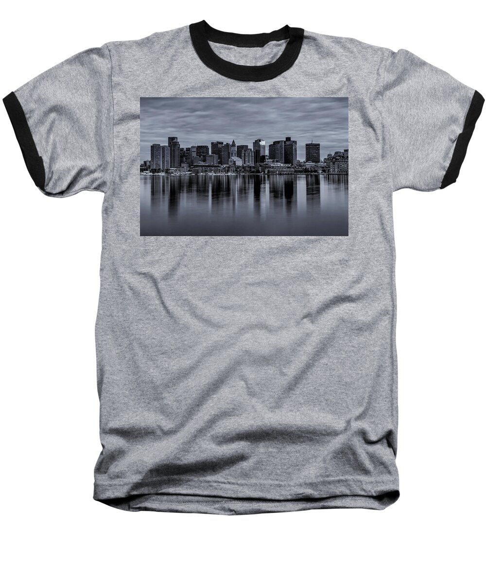 Boston Baseball T-Shirt featuring the photograph Boston in Monochrome by Rob Davies