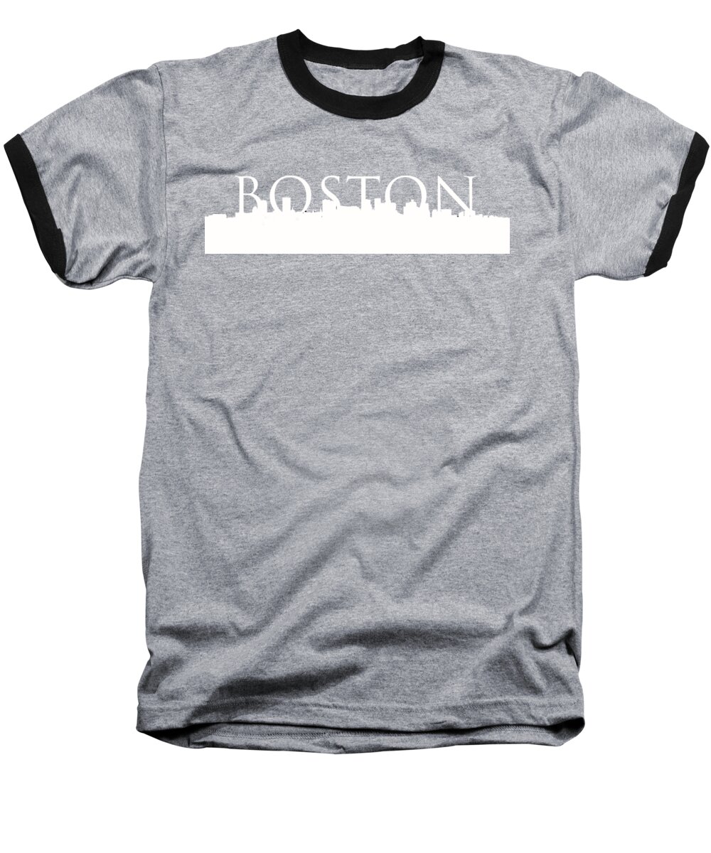 Boston Baseball T-Shirt featuring the photograph Boston Skyline Outline Logo 2 by Joann Vitali