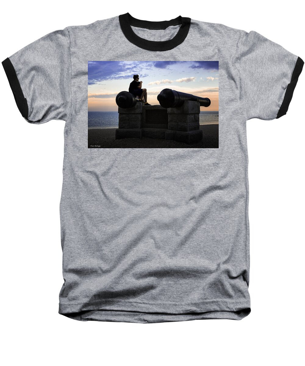 Boys Baseball T-Shirt featuring the photograph Boys on the Canons by Fran Gallogly