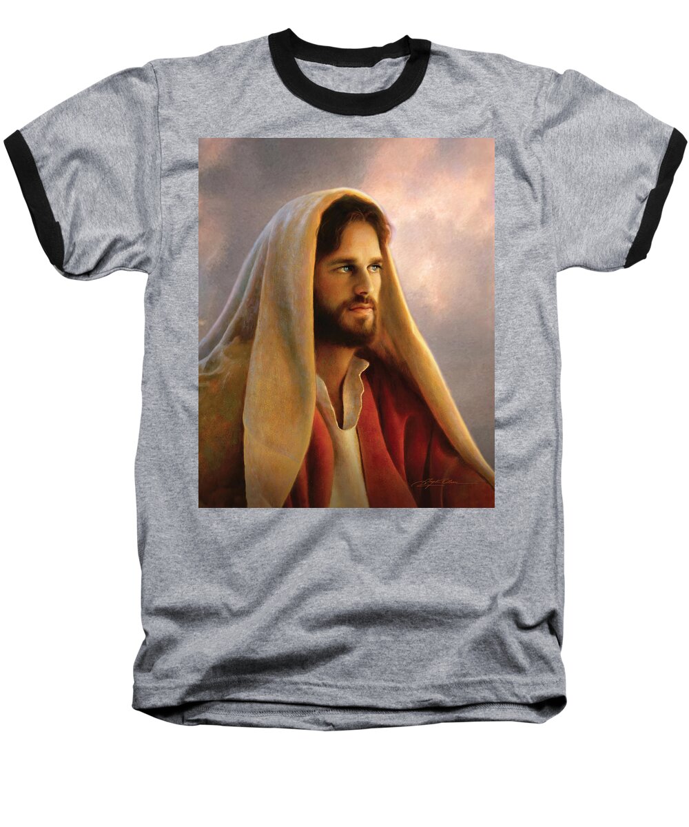 Jesus Baseball T-Shirt featuring the painting Bread of Life by Greg Olsen