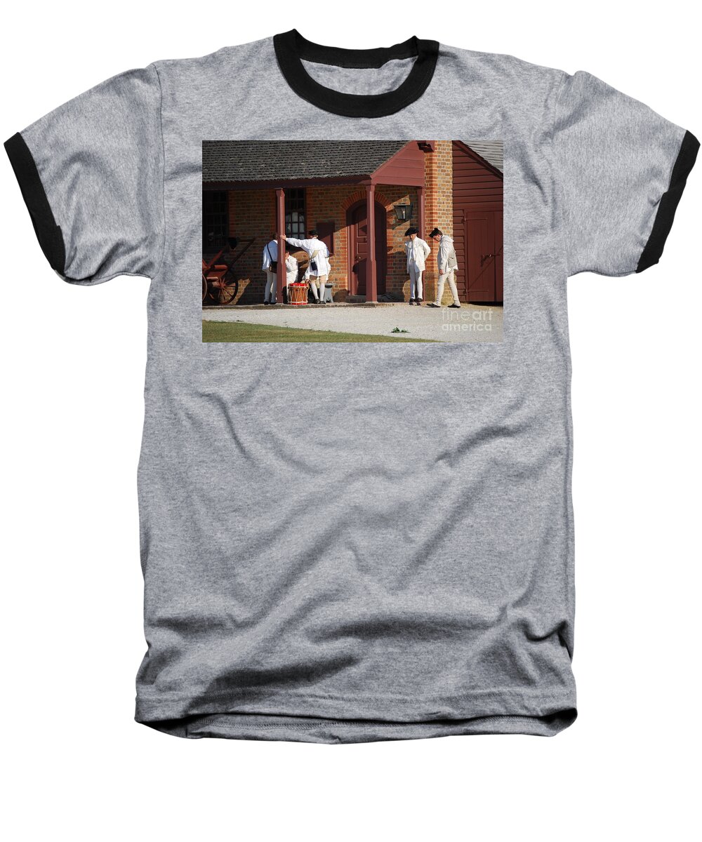 Williamsburg Baseball T-Shirt featuring the photograph Break time by Eric Liller