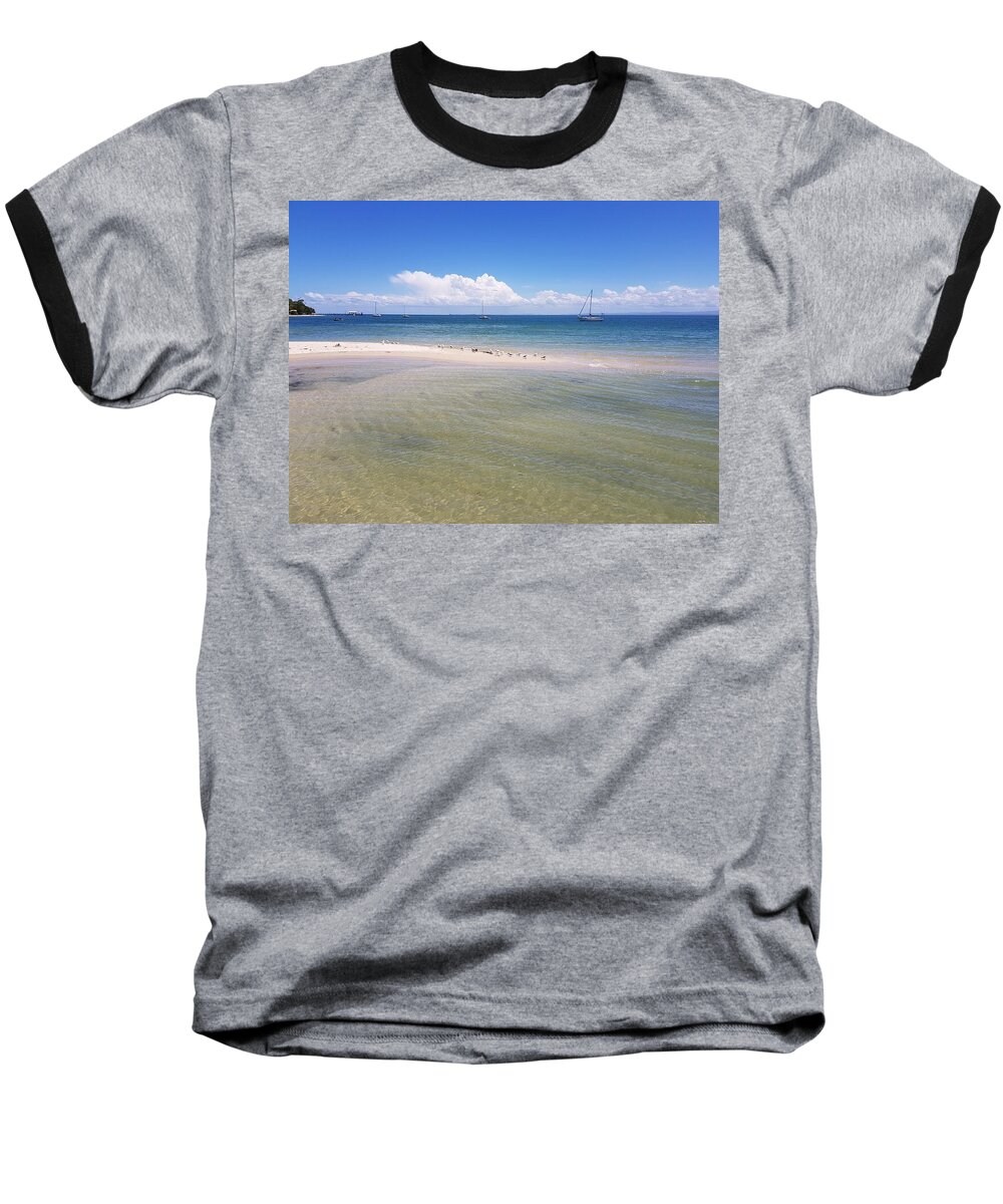 Bribie Island Baseball T-Shirt featuring the photograph Bribie Waters by Cassy Allsworth