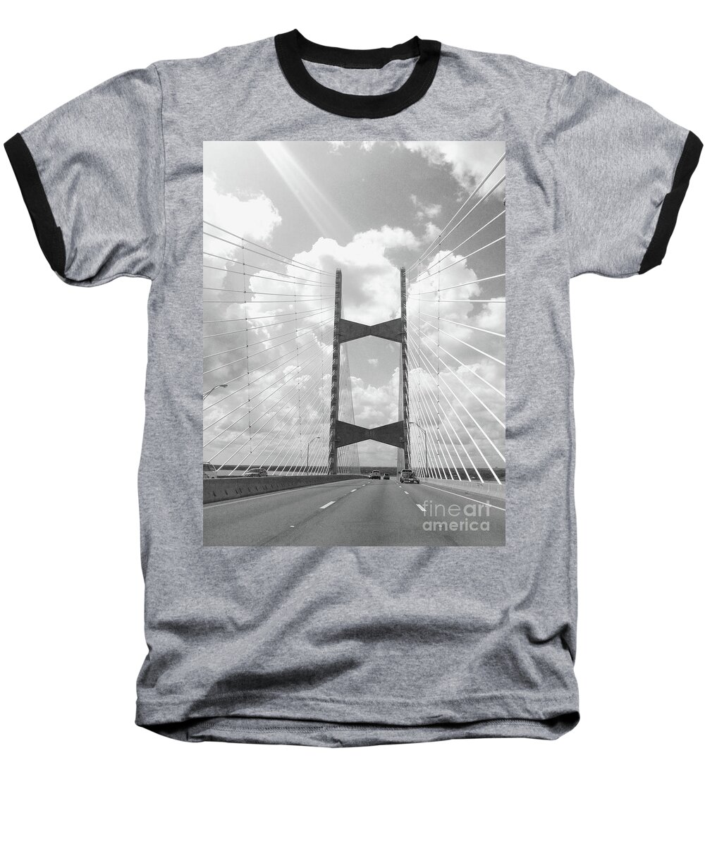 Bridge Baseball T-Shirt featuring the photograph Bridge Clouds by WaLdEmAr BoRrErO