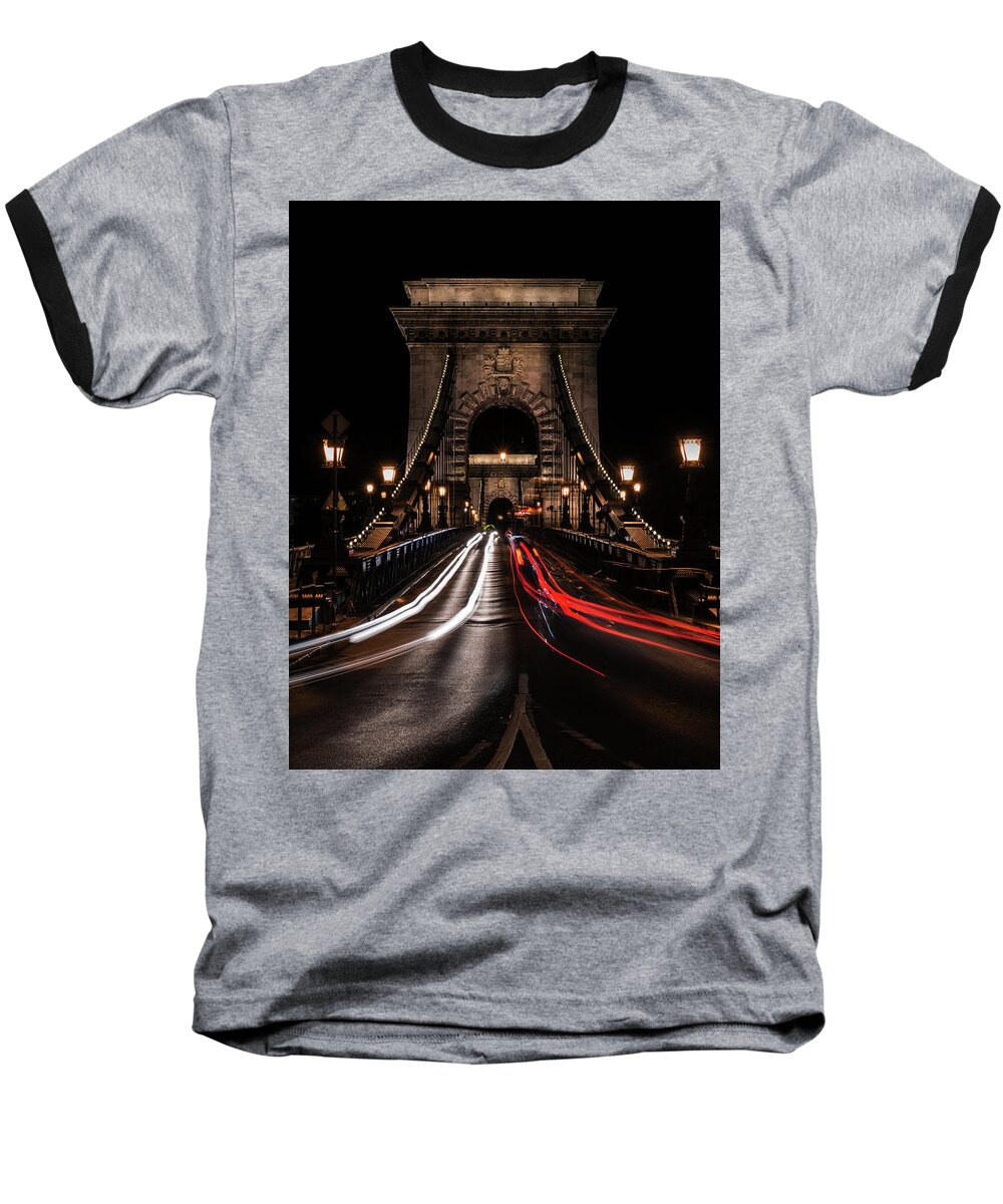 Tourism Baseball T-Shirt featuring the photograph Bridges of Budapest - Chain Bridge by Jaroslaw Blaminsky