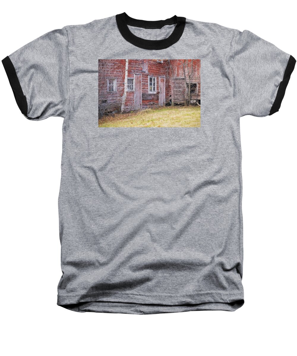 Williamsville Vermont Baseball T-Shirt featuring the photograph Brookline Barn by Tom Singleton