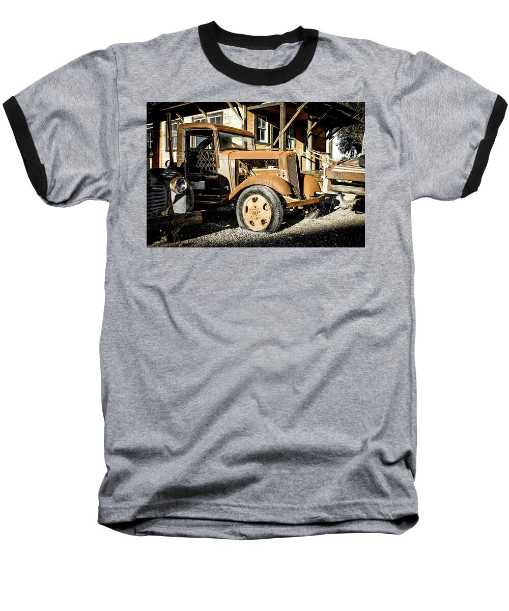 Rusty Truck Baseball T-Shirt featuring the photograph Vintage 1935 Chevrolet by Gene Parks