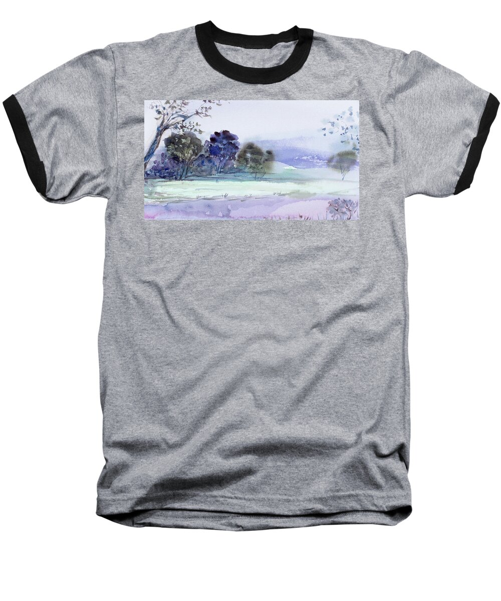  Baseball T-Shirt featuring the painting Bruny Island at dusk by Dorothy Darden