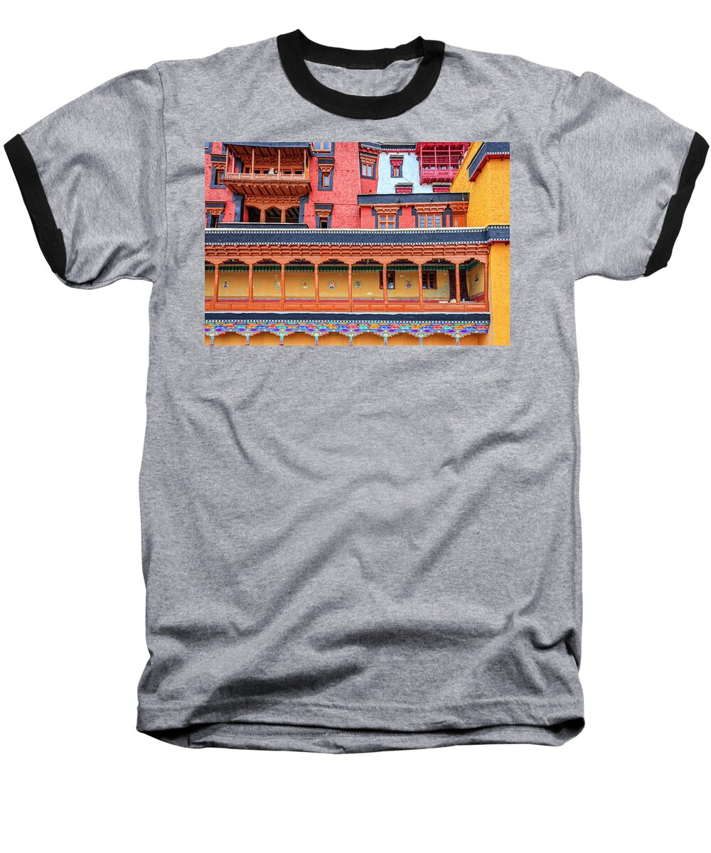 Asia Baseball T-Shirt featuring the photograph Buddhist monastery building by Alexey Stiop