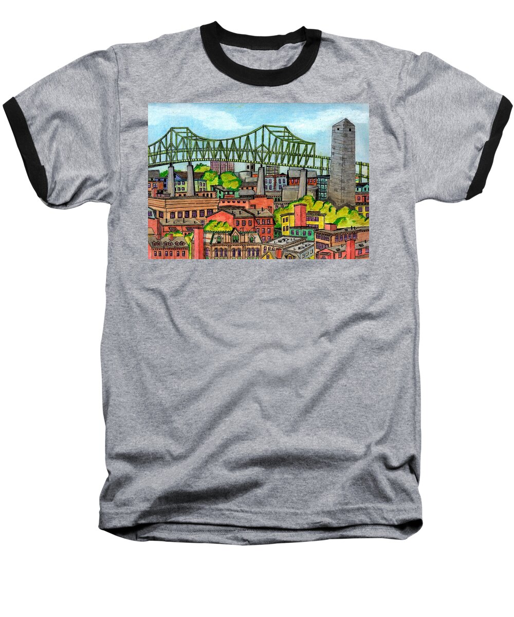 Images Of Boston Baseball T-Shirt featuring the mixed media Bunkerhill And Tobin by Paul Meinerth