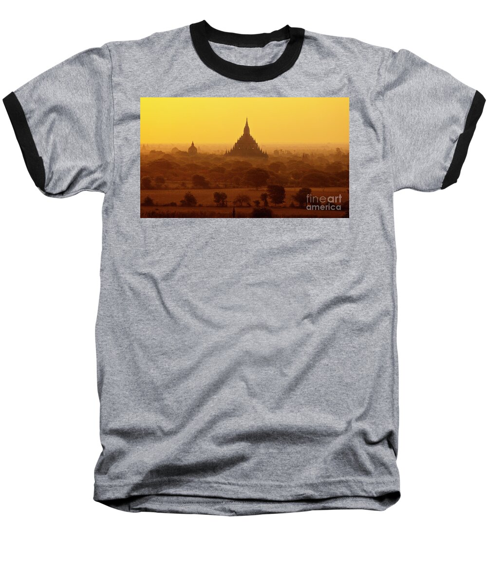 Temple Baseball T-Shirt featuring the photograph Burma_d2227 by Craig Lovell