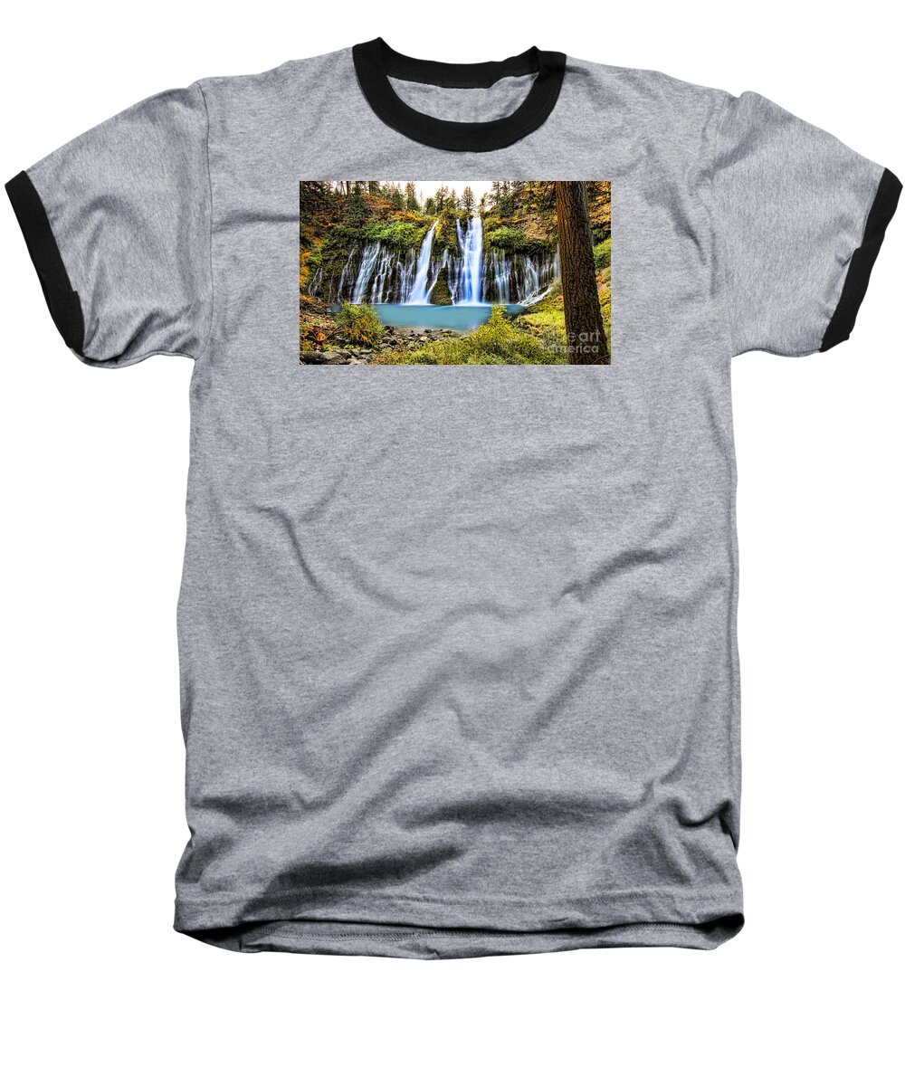 Falls Baseball T-Shirt featuring the photograph Burney Falls by Jason Abando