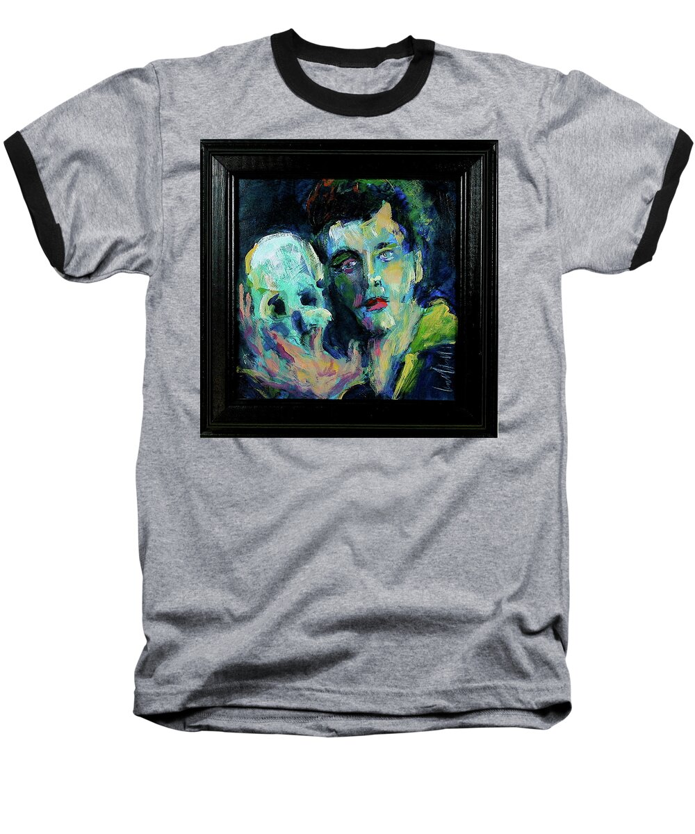 Painting Baseball T-Shirt featuring the painting Burton's Hamlet by Les Leffingwell