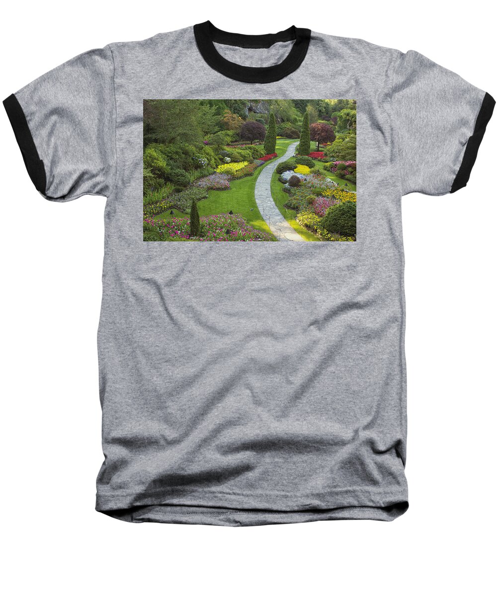 Gardens Baseball T-Shirt featuring the photograph Butchart Gardens by Eunice Gibb