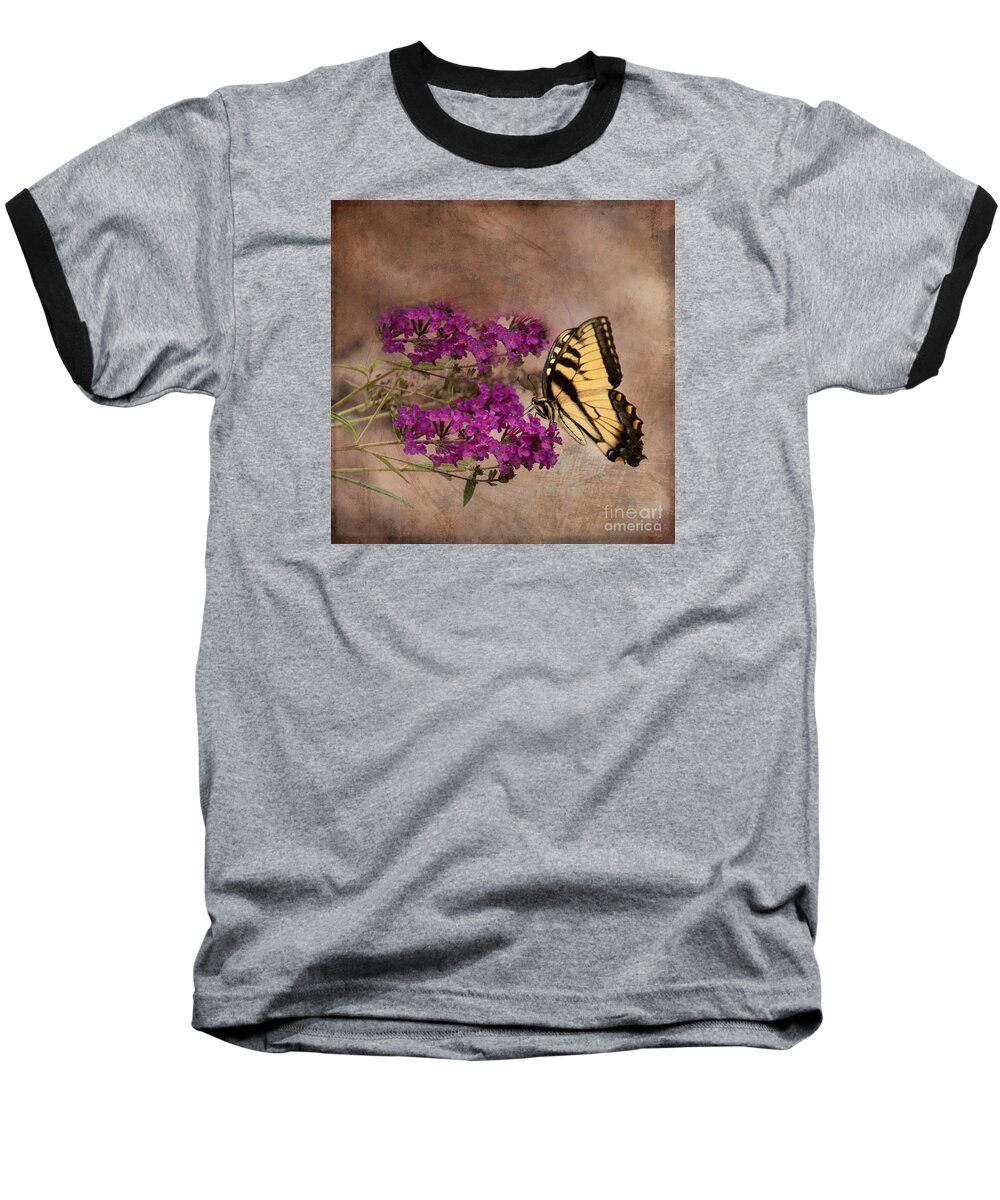 Eastern Tiger Swallowtail Baseball T-Shirt featuring the photograph Butterfly , Eastern Tiger Swallowtail by Sandra Clark