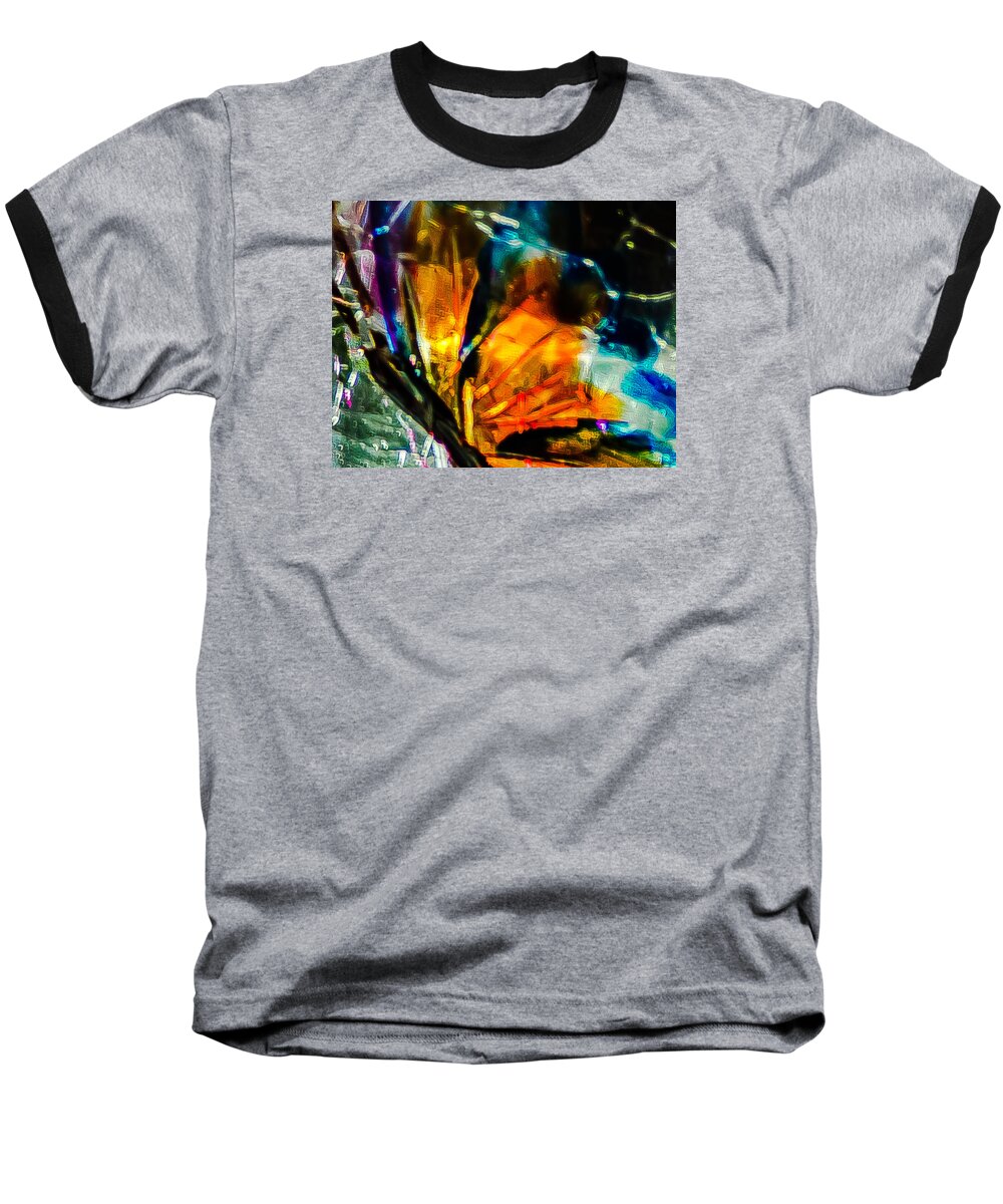 Abstract Baseball T-Shirt featuring the photograph Butterfly Wings by Robert McKay Jones