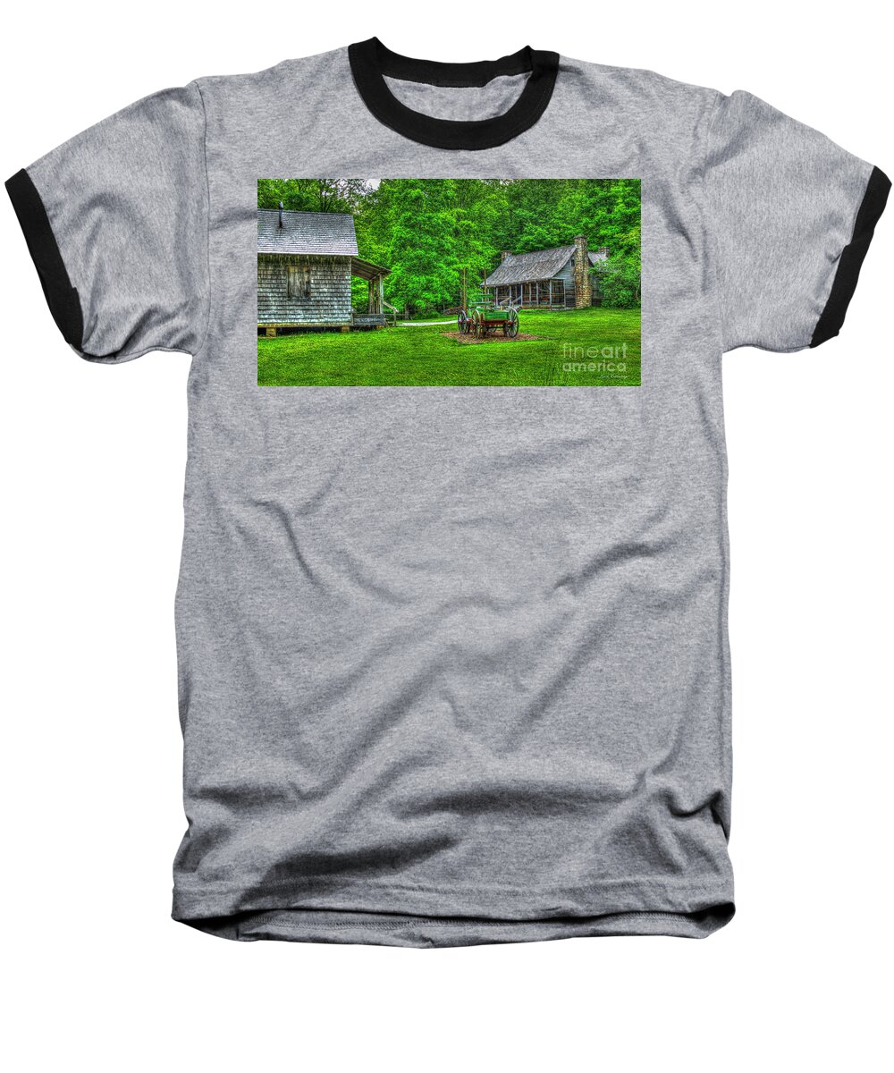 Reid Callaway Cabin Fever Images Baseball T-Shirt featuring the photograph Cabin Fever Great Smoky Mountains Art by Reid Callaway