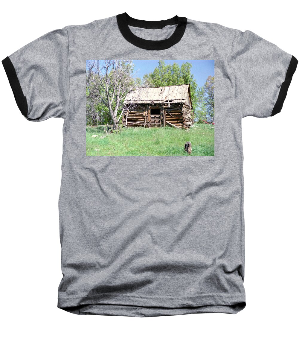 Cabin Baseball T-Shirt featuring the photograph Cabin in the Mountains by David Bader