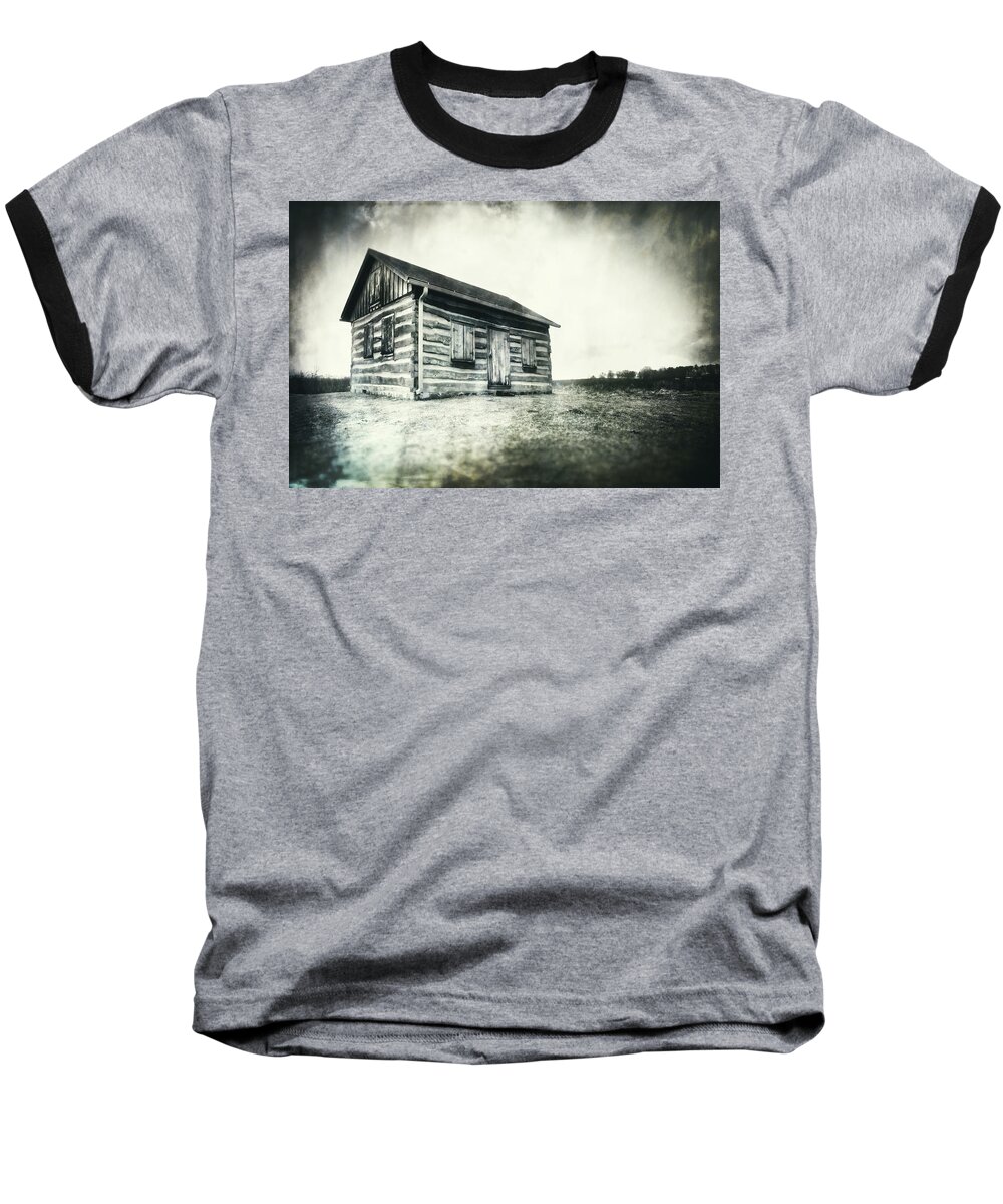 Jennifer Rondinelli Reilly Baseball T-Shirt featuring the photograph Cabin near Paradise Springs - Kettle Moraine State Forest by Jennifer Rondinelli Reilly - Fine Art Photography