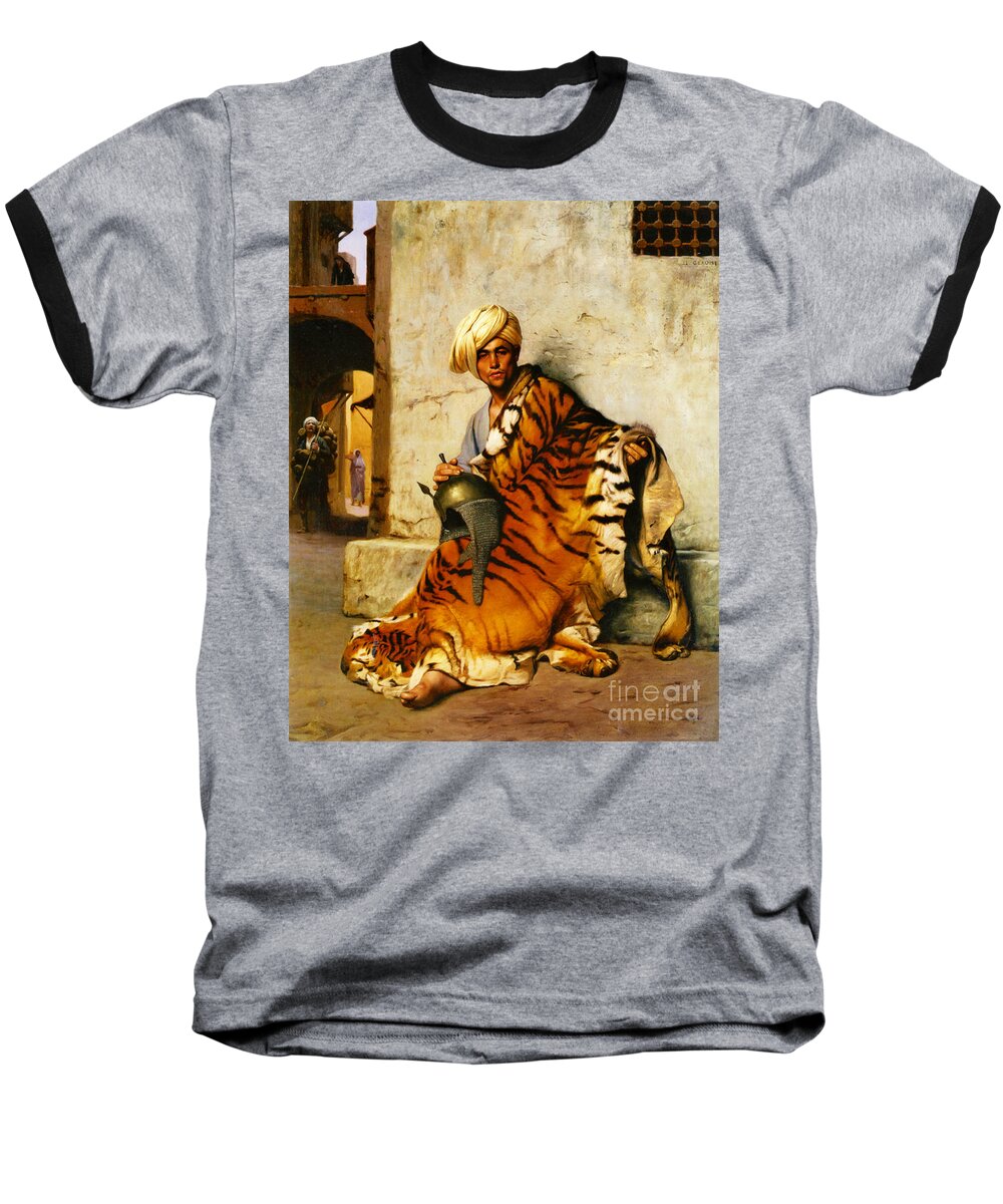 Cairo Pelt Merchant 1869 Baseball T-Shirt featuring the photograph Cairo Pelt Merchant 1869 by Padre Art