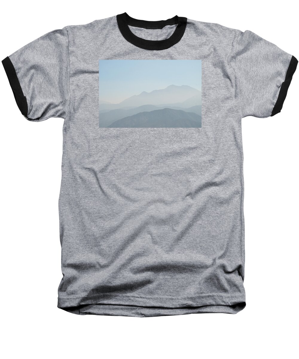 Cajon Pass California Mountains Baseball T-Shirt featuring the photograph Cajon Pass Haze by William Kimble