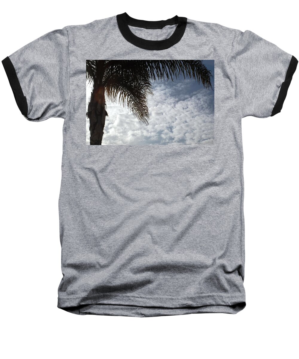 California Baseball T-Shirt featuring the photograph California Palm Tree Half View by Matt Quest