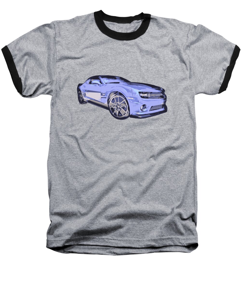 2013 Camaro Automotive Art Baseball T-Shirt featuring the photograph Camaro Hot Wheels Edition by Chas Sinklier