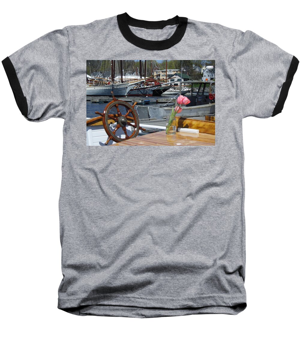 Seascape Baseball T-Shirt featuring the photograph Camden Romance by Doug Mills