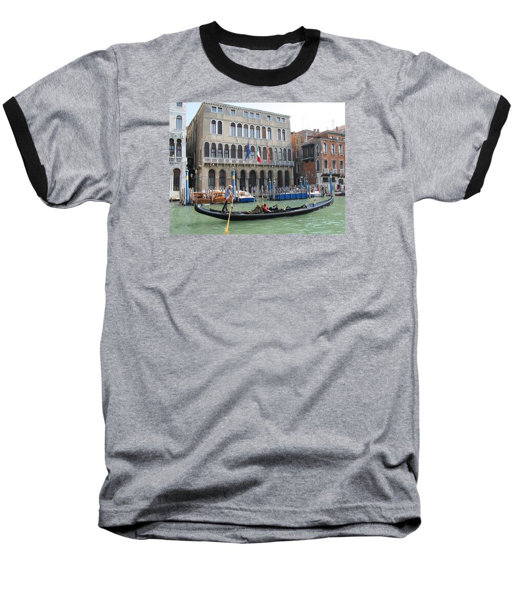 Venice Italy Canal Gondola Baseball T-Shirt featuring the photograph Canal of Venise by Lisa Boyd