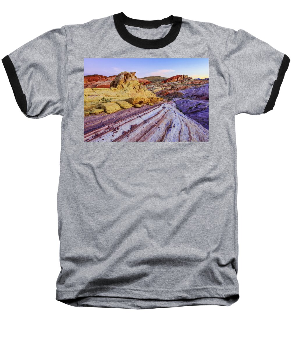 Candy Cane Desert Baseball T-Shirt featuring the photograph Candy Cane Desert by Chad Dutson