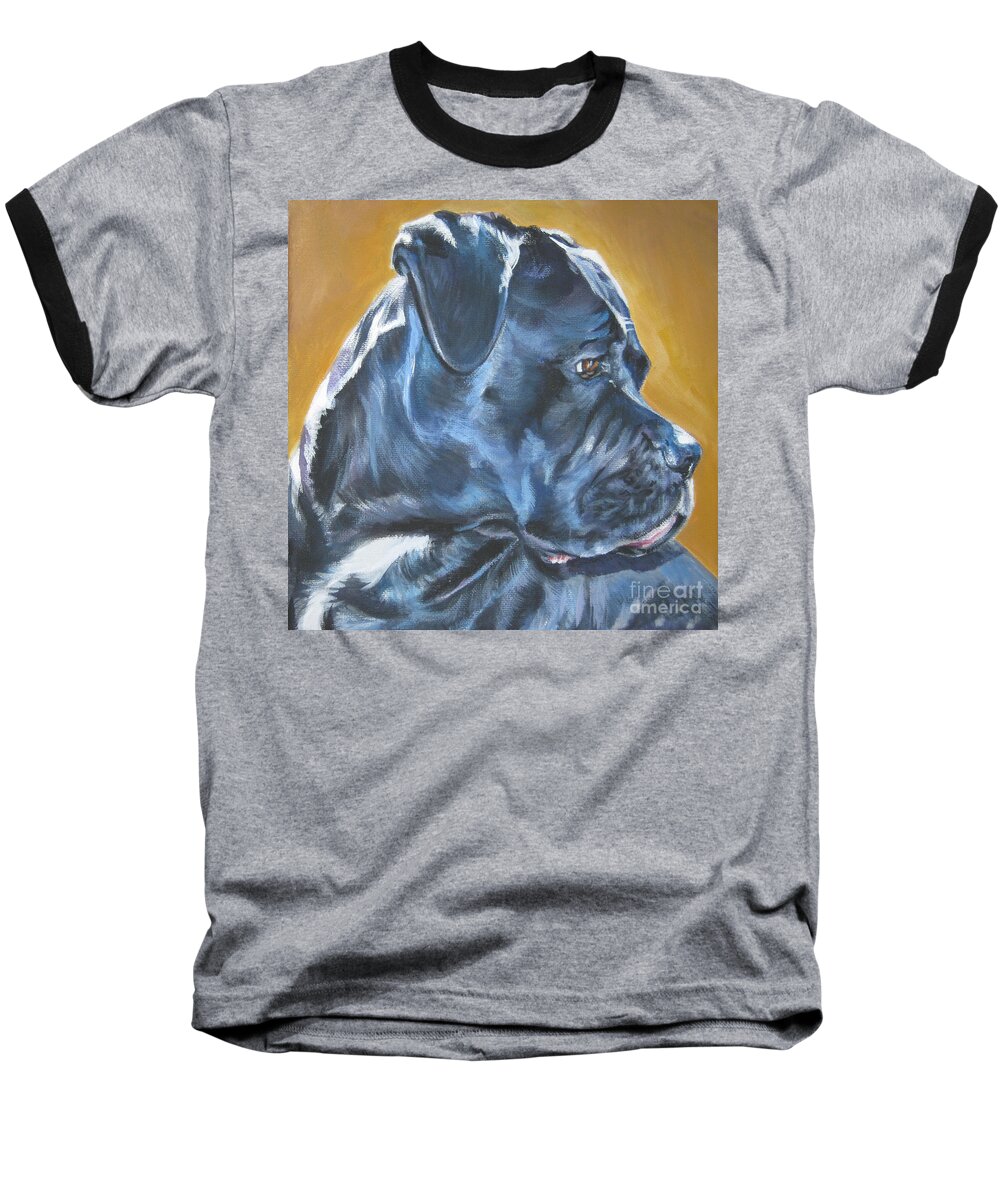 Cane Corso Baseball T-Shirt featuring the painting Cane Corso by Lee Ann Shepard