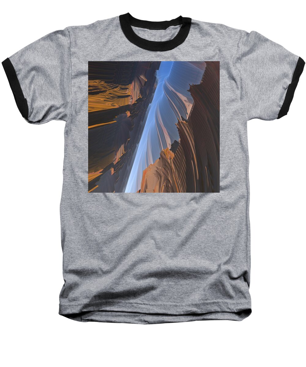 Canyon Baseball T-Shirt featuring the digital art Canyon by Lyle Hatch