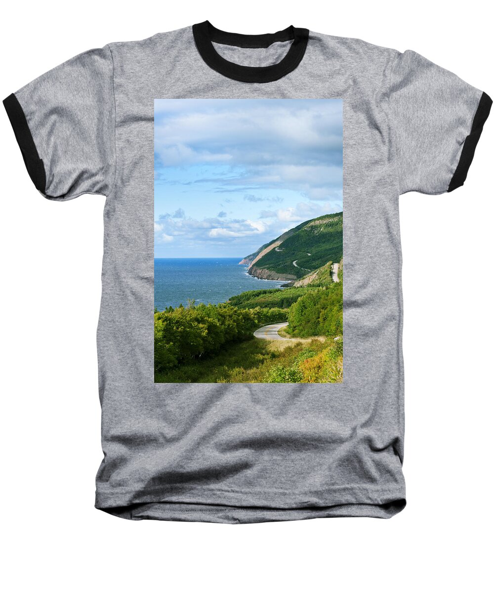 Breton Baseball T-Shirt featuring the photograph Cape Breton Highlands National Park by U Schade
