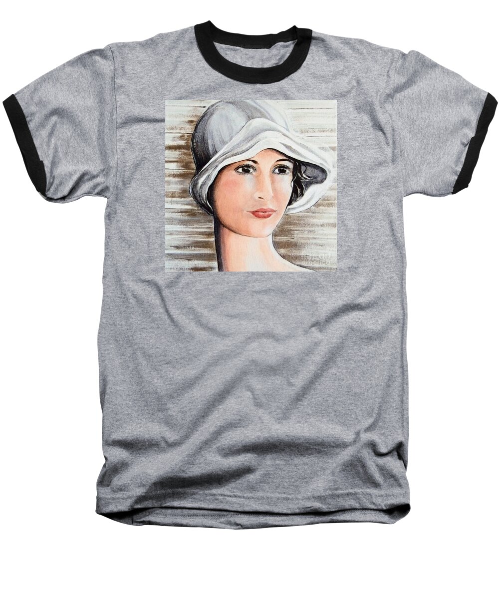 Cape Cod Baseball T-Shirt featuring the painting Cape Cod Girl by Barbara Chase