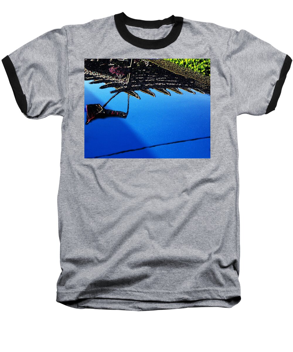 Cars Baseball T-Shirt featuring the photograph Car reflection as art by Karl Rose