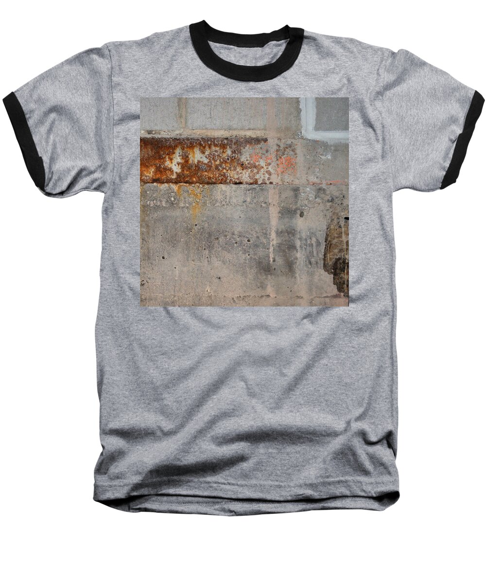 Concrete Baseball T-Shirt featuring the photograph Carlton 16 concrete mortar and rust by Tim Nyberg