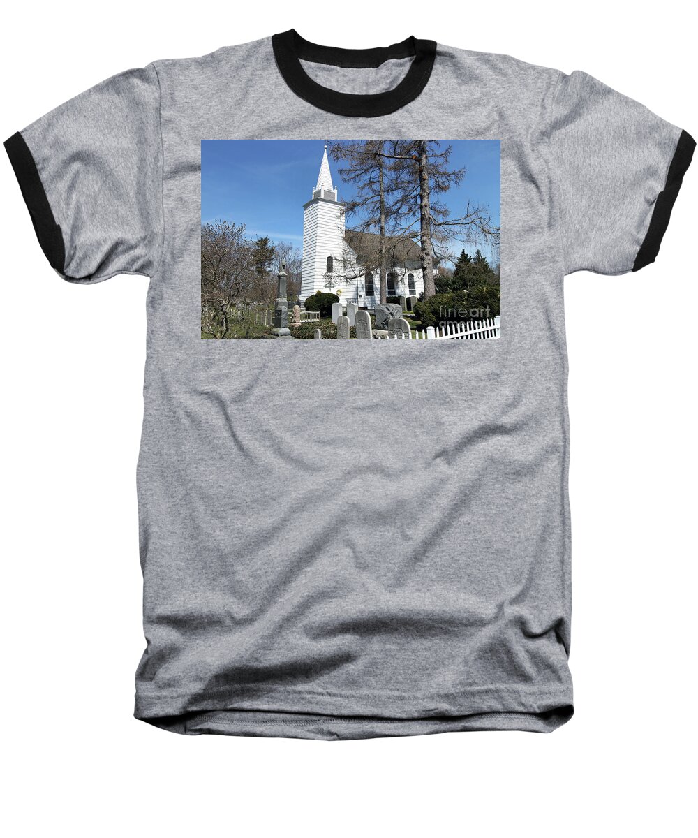 Caroline Church Of Brookhaven Baseball T-Shirt featuring the photograph Caroline Church of Brookhaven by Steven Spak